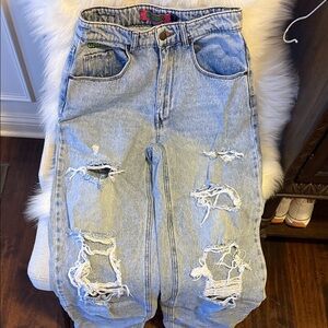 Empyre Light Blue Distressed Boyfriend Jeans